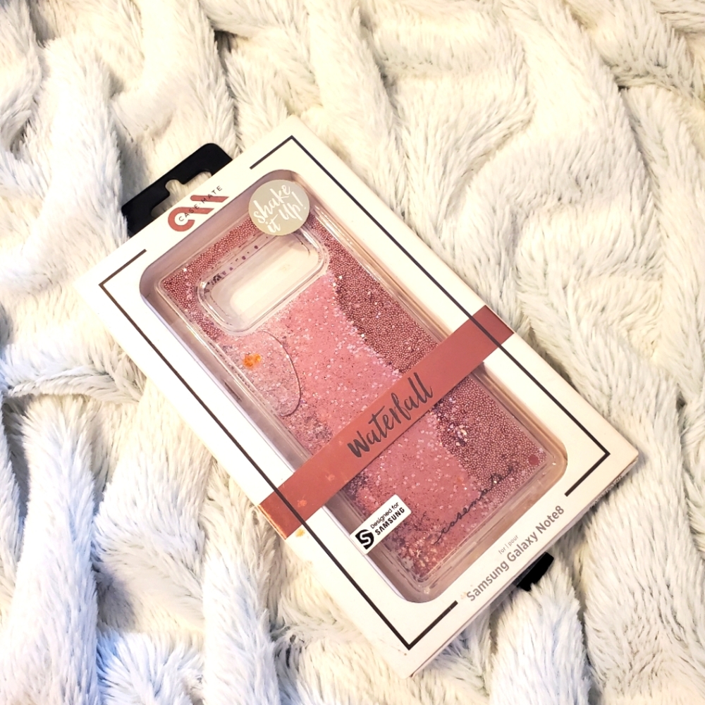 Note 8 waterfall glitter case